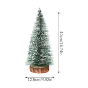 Christmas Decorations Mini Trees Artificial Tree Bottle Brush Trees Wooden Base Decor Party Home Table Craft Shop Window