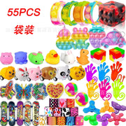 52/120Pcs Kids Birthday Party favors Pinata Stuffed Toy Finger Skateboard Stress Relief Toys Carnival Prize Pinata Filler Gift