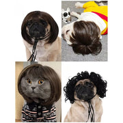 Pet Wig Dog And Cat Supplies Christmas Pet Accessories Curly Hair Straight Hair Diy Hand Woven Hair Wig DIY Accessorie