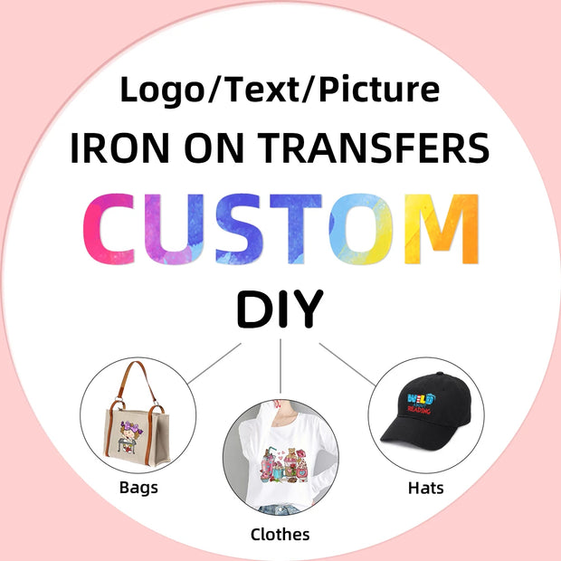 Custom Logo Iron-On Transfer For Clothing Patches DIY Washable T-Shirts Thermo Sticker Applique