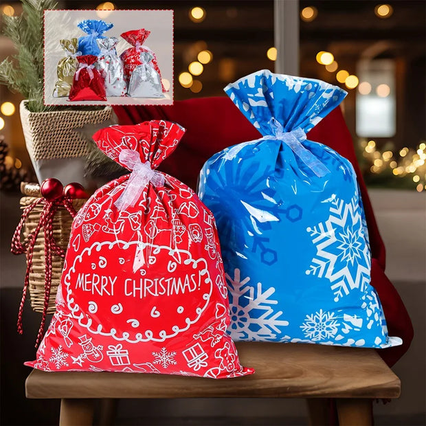 Christmas Gift Candy Bags Merry Christmas Decoration for Home 2024 Xmas Party Decor Ornaments Navidad Natal New Year Gifts 2025