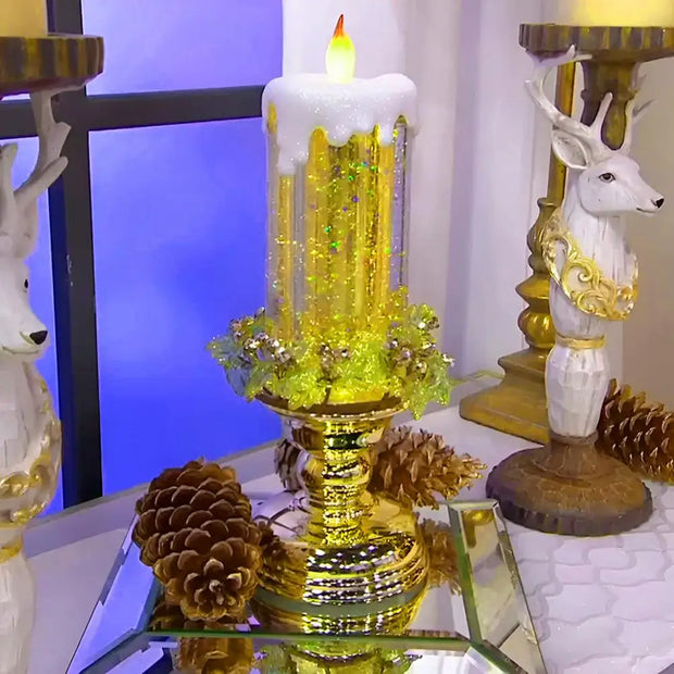 1 Set Candle Light Eye-catching ABS Create Atmosphere Birthday Decoration Candle Light   Decorative Light  for Party