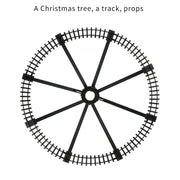 Christmas Train Set with Realistic Sound and Light Railway Car Battery Operated Festive Tree Decoration Toy New Year Gifts