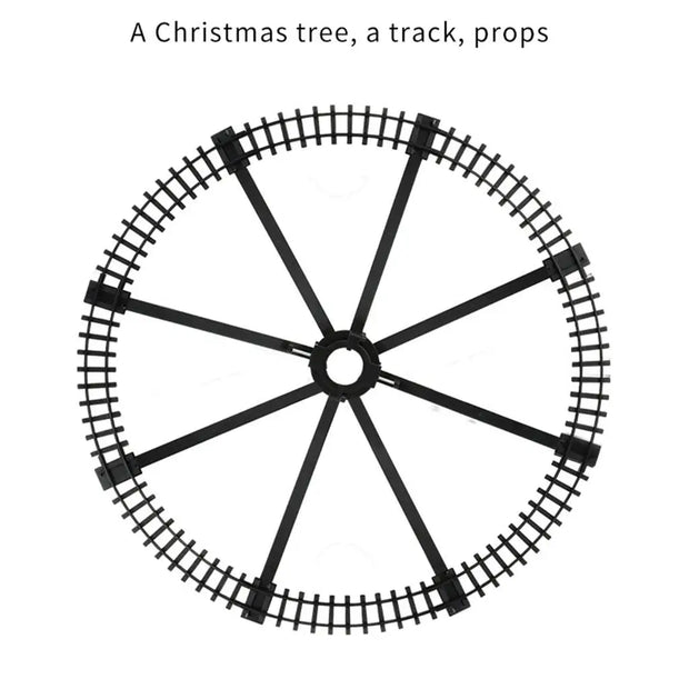 Christmas Train Set with Realistic Sound and Light Railway Car Battery Operated Festive Tree Decoration Toy New Year Gifts