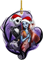 The Nightmare Before Christmas Hanging Ornament Jack And Sally Cartoon Pendant New Year Holidays Party Xmas Tree Decoration