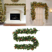 Christmas Garlands With Pinecones Red Berries Artificial Christmas Wreaths For Home Xmas Tree Stairs Door New Year Decoration