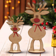 1PC Elk Ornament Personalized Reindeers Place Cards With Names Wood Reindeers Place Cards Cute Elk Ornament Table Decorations