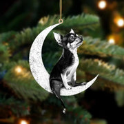 Christmas Decoration Pet Puppy Acrylic Pendant Garland Car Rearview Mirror Dog Hanging Ornaments New Year Tree Home Festoon