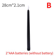 4/1PCS Long Christmas LED Candle Flameless Pointed Candle Light Battery Powered Church Flickering Candle Light Home Decoration