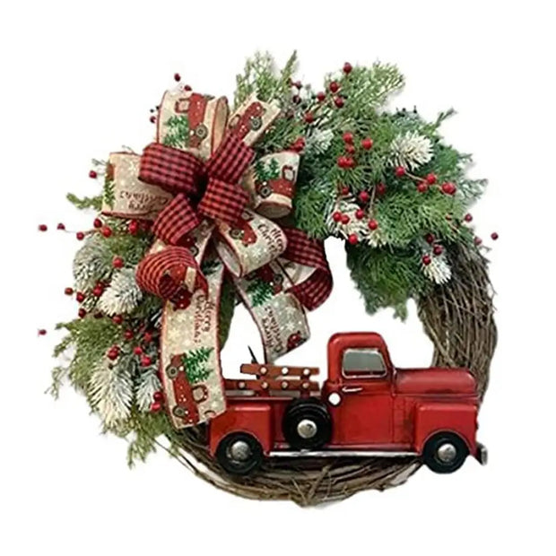 Christmas Garlands With Pinecones Red Berries Artificial Christmas Wreaths For Home Xmas Tree Stairs Door New Year Decoration