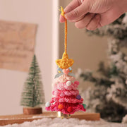 Christmas Tree Car Ornament Christmas Tree Knit Hand-knitted Gift Creative Ornament Home Decoration Christmas Gift Birthday Gift