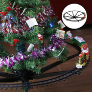 Christmas Train Set with Realistic Sound and Light Railway Car Battery Operated Festive Tree Decoration Toy New Year Gifts