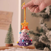 Christmas Tree Car Ornament Christmas Tree Knit Hand-knitted Gift Creative Ornament Home Decoration Christmas Gift Birthday Gift