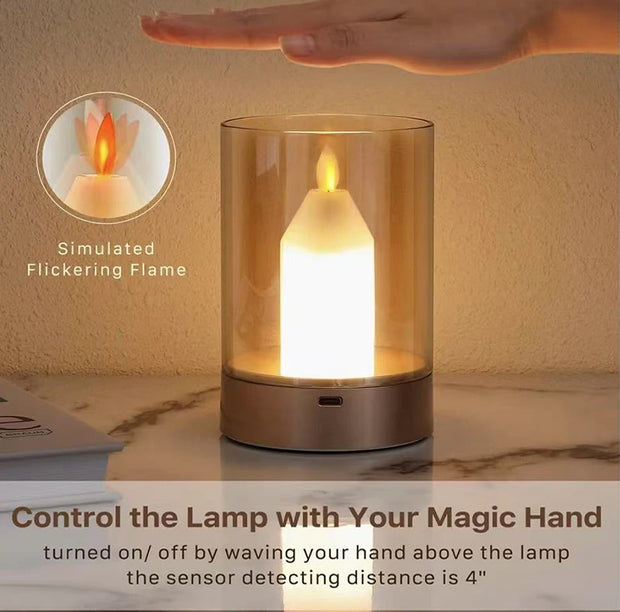 1 rechargeable LED light and motion sensor candle light, flameless design, perfect gift for Christmas and Thanksgiving