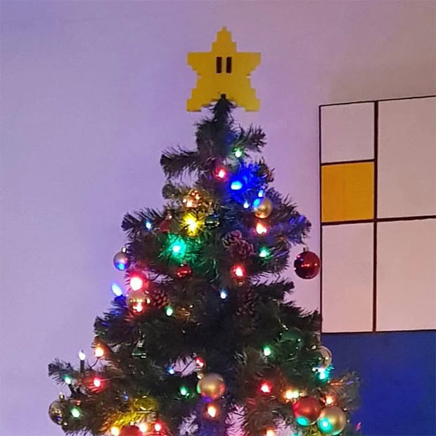 Durable Pixel Star Design Christmas Tree Belongs To Household Products Dirt Resistant Durable Affordable And Versatile