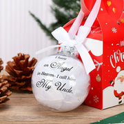 Home Decoration Xmas I Have An Angel In Heaven Memorial Ornament Family Pendant Hanging Ornaments Feather Ball
