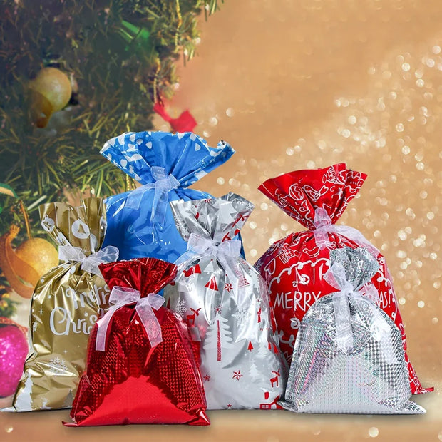 Christmas Gift Candy Bags Merry Christmas Decoration for Home 2024 Xmas Party Decor Ornaments Navidad Natal New Year Gifts 2025
