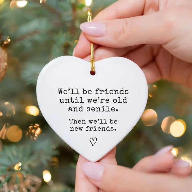 1pc Best Friend Gifts - Gift for Best Friend - BFF Birthday Gift - Christmas Gift for Besties - Funny Gift - Christmas Ornament