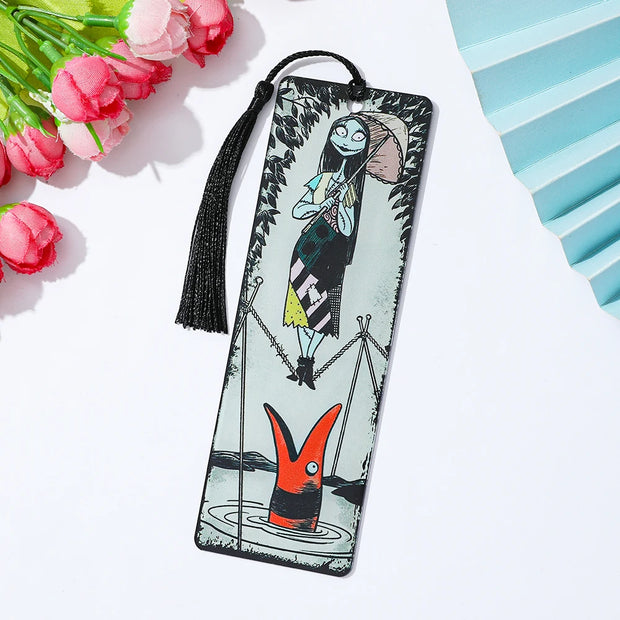 Christmas Fright Night Acrylic Bookmark with Tassel Horror Movie Lovers Book Fans Reading Gift Party Gift
