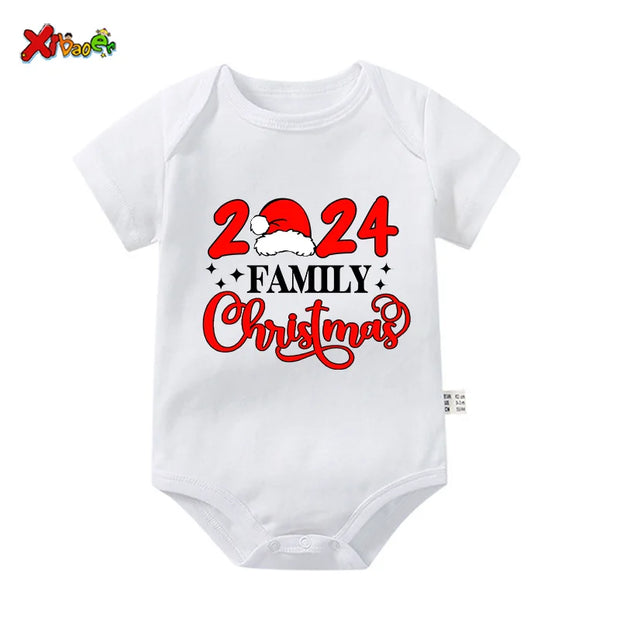 Christmas Family Matching Outfit Shirt Christmas Pajamas Set Matching Outfits Baby Girl Rompers Sleepwear Family Gift Shirt