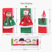 Christmas Handle Covers For Fridge Microwave Oven Santa Claus Dishwasher Door Handle Cover Xmas Party New Year Decoration
