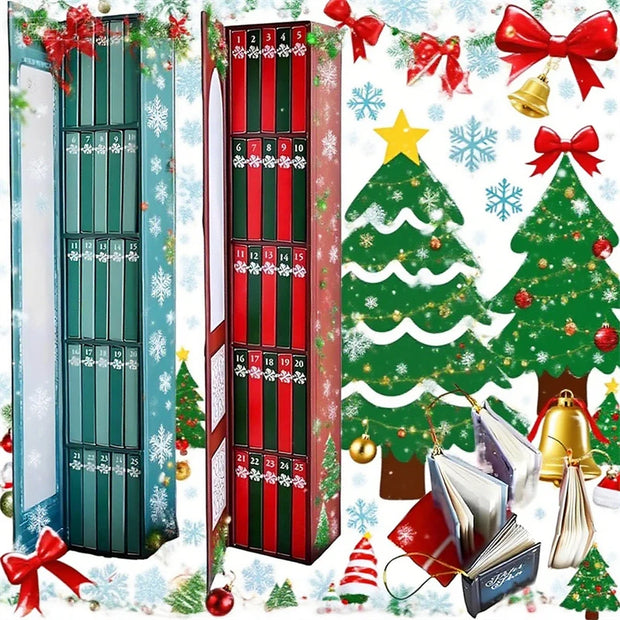 2025 Mini Book Advent Calendar 25 Book Gifts For Book Lovers Christmas Countdown Decor Holiday Bookworm Gift Idea