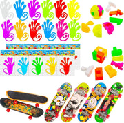 52/120Pcs Kids Birthday Party favors Pinata Stuffed Toy Finger Skateboard Stress Relief Toys Carnival Prize Pinata Filler Gift