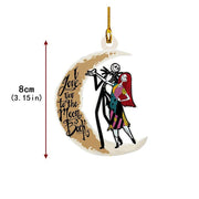 The Nightmare Before Christmas Hanging Ornament Jack And Sally Cartoon Pendant New Year Holidays Party Xmas Tree Decoration