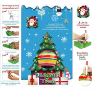 DIY Christmas Tree Rotate Drawing Ball Set Electric Painting Machine Christmas Decoration Kids Electric Toys For Children Gift-A