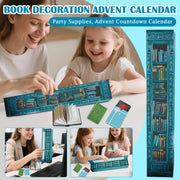 Book Lover Advent Calendar Holiday Countdown Decor Christmas Party Supplies Paper Craft Gift Idea Literary Themed Celebration