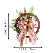 High Quality 1 PCS Christmas Wreath Ornaments Roulette Shape Hanging Wooden New Year Decoration