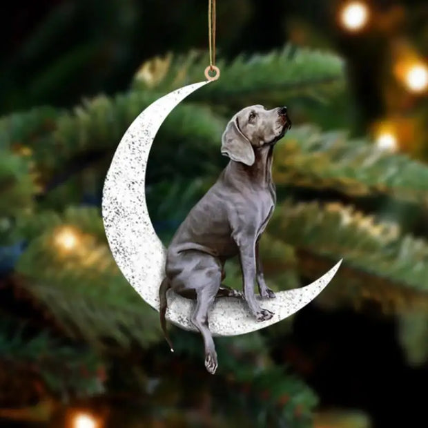 Christmas Decoration Pet Puppy Acrylic Pendant Garland Car Rearview Mirror Dog Hanging Ornaments New Year Tree Home Festoon