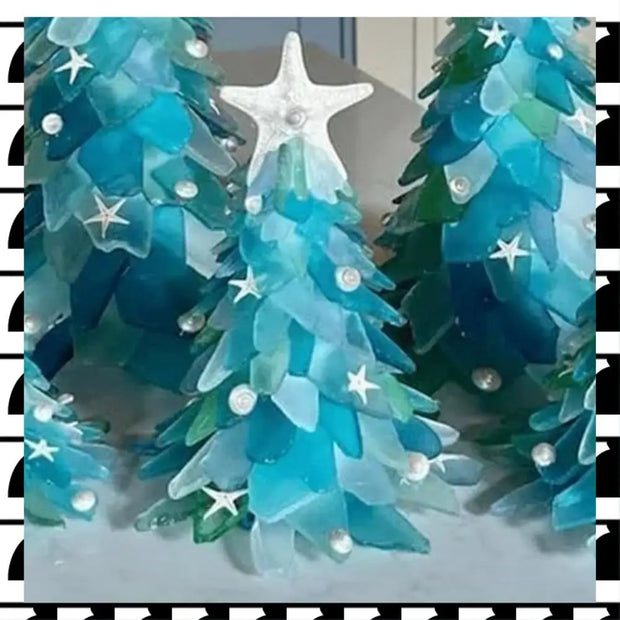 A44U Christmas Window Christmas Tree Decorations Ornaments Ocean Starfish Decoration Christmas Tree Design