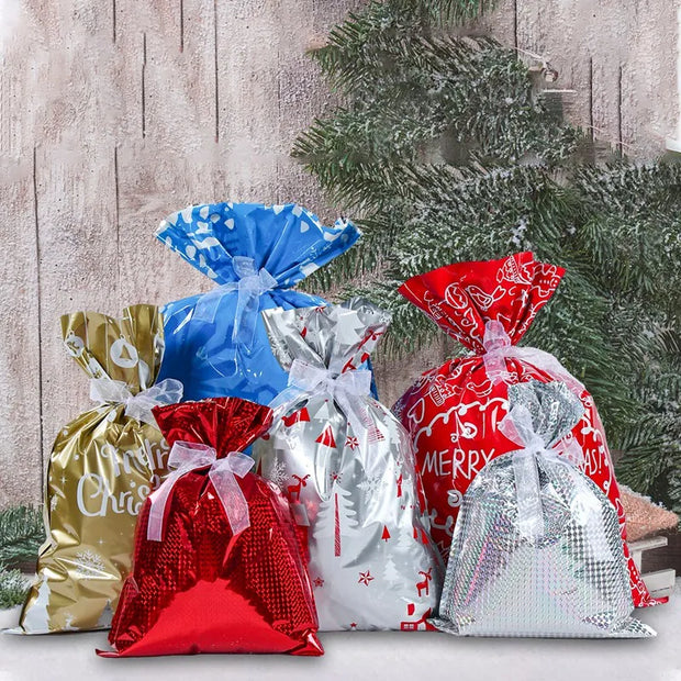 Christmas Gift Candy Bags Merry Christmas Decoration for Home 2024 Xmas Party Decor Ornaments Navidad Natal New Year Gifts 2025