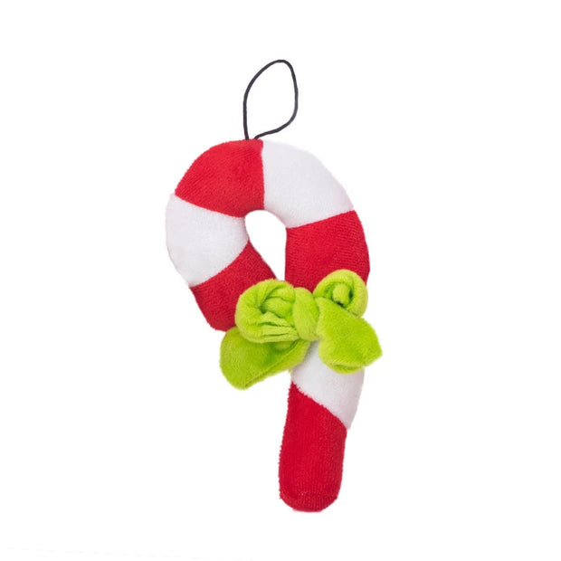 Christmas Crutches Toys Christmas Candy Squeak Pet Dog Toy Puppy Plush Bite Resistant Chewing Interactive Dog Toy Pet Supplies