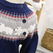 Christmas Sweater for Children,Boys Knitwear,Pullover Cartoon Woolen Knitted Coat,O-Neck Girls Long Sleeve Tops,Sweatshirt