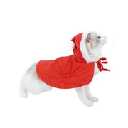 Christmas Pet Cosplay Costume Plush Cat And Dog Clothes Autumn And Winter New Cute Christmas Cloaks Pet Clothes