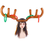 Kids Home Ring Toss New Year Gift Festival Outdoor Christmas Headband Inflated Toys Ferrule Game Inflatable Antler Hat