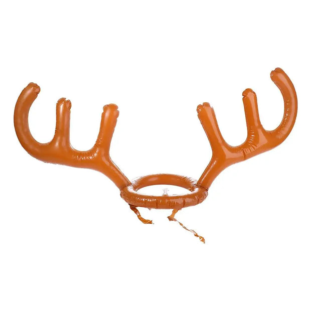 Kids Home Ring Toss New Year Gift Festival Outdoor Christmas Headband Inflated Toys Ferrule Game Inflatable Antler Hat