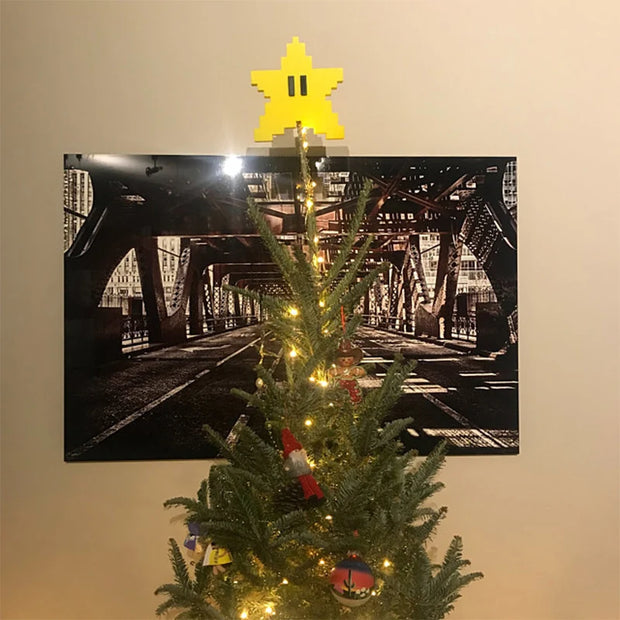 Durable Pixel Star Design Christmas Tree Belongs To Household Products Dirt Resistant Durable Affordable And Versatile