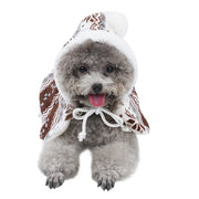Christmas Pet Cosplay Costume Plush Cat And Dog Clothes Autumn And Winter New Cute Christmas Cloaks Pet Clothes