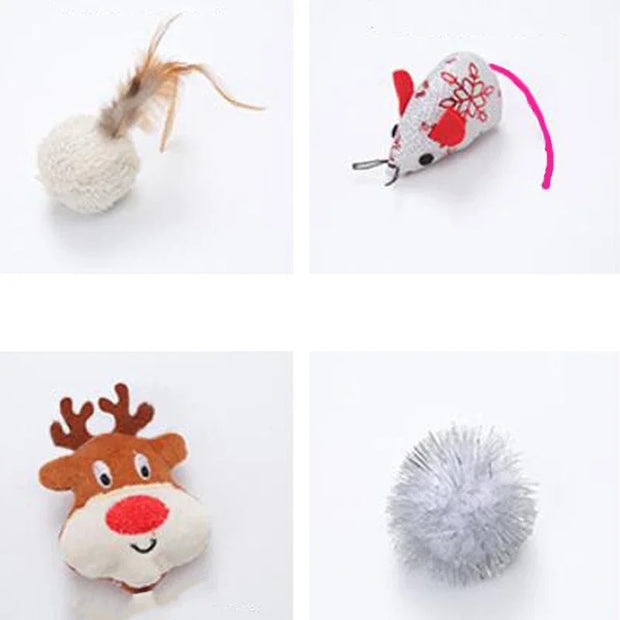 Fashion Christmas Pet Toys Cat Cute Funny Toy Sets New Year Gifts Hot Sale Simple 2024