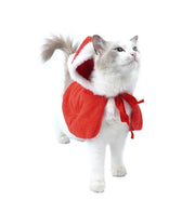 Christmas Pet Cosplay Costume Plush Cat And Dog Clothes Autumn And Winter New Cute Christmas Cloaks Pet Clothes