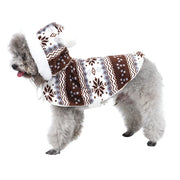 Christmas Pet Cosplay Costume Plush Cat And Dog Clothes Autumn And Winter New Cute Christmas Cloaks Pet Clothes