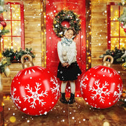 60cm Outdoor Christmas Inflatable Decorated Ball PVC Giant Big Large Balls Xmas Tree Decorations Toy Ball Without Light Ornament