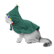 Christmas Pet Cosplay Costume Plush Cat And Dog Clothes Autumn And Winter New Cute Christmas Cloaks Pet Clothes