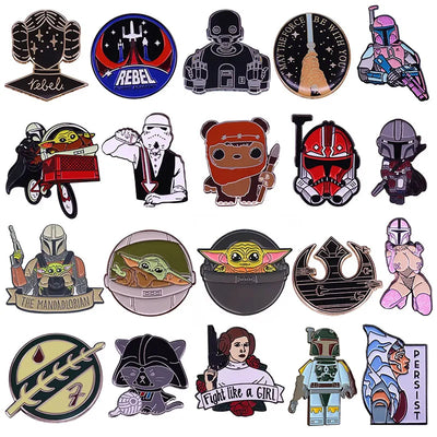 90s Retro Wars Movies Enamel Pins Cartoon Metal Brooch Badge Fashion Jewellery Backpack Accessory Gifts