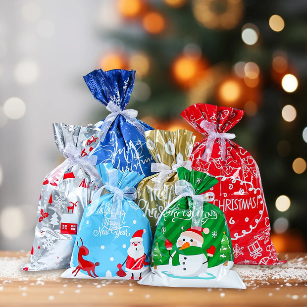 Christmas Gift Candy Bags Merry Christmas Decoration for Home 2024 Xmas Party Decor Ornaments Navidad Natal New Year Gifts 2025