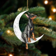 Christmas Decoration Pet Puppy Acrylic Pendant Garland Car Rearview Mirror Dog Hanging Ornaments New Year Tree Home Festoon