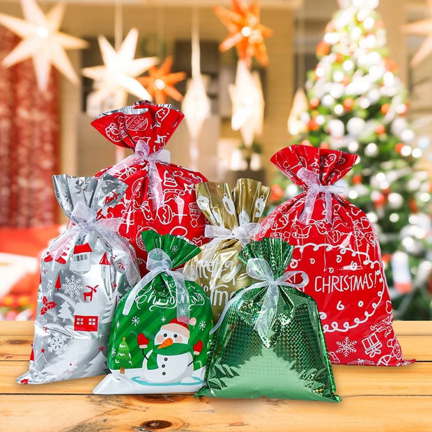 Christmas Gift Candy Bags Merry Christmas Decoration for Home 2024 Xmas Party Decor Ornaments Navidad Natal New Year Gifts 2025